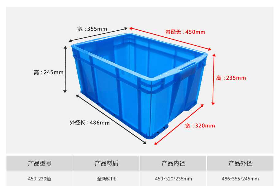 軒盛塑業(yè)450-230塑料周轉(zhuǎn)箱